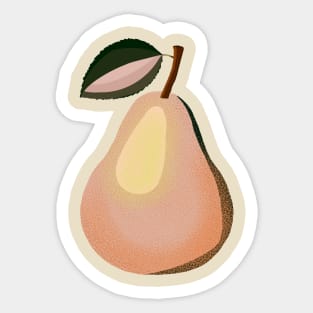 Mid Century Pear Pink Sticker